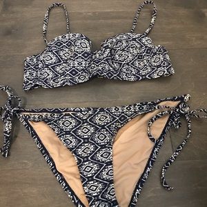 J Crew Navy Blue Bikini